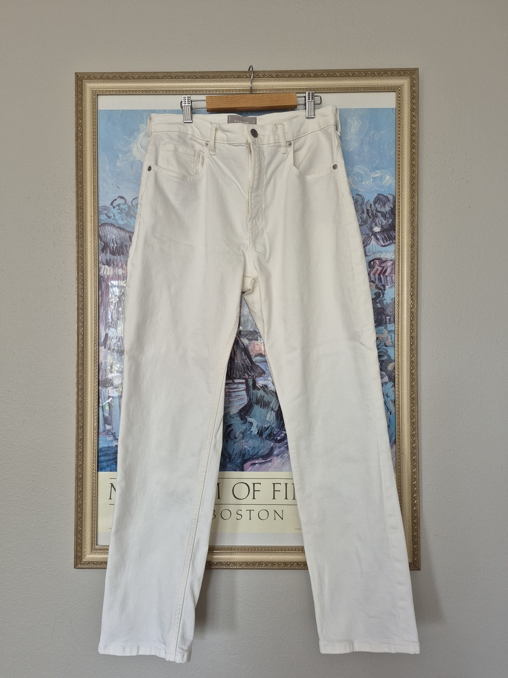 EVERLANE The Cheeky Straight Leg Jean: White Straight-Leg Jeans